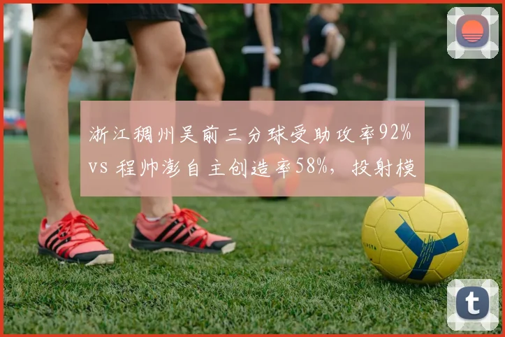 浙江稠州吴前三分球受助攻率92% vs 程帅澎自主创造率58%，投射模式决定防守策略