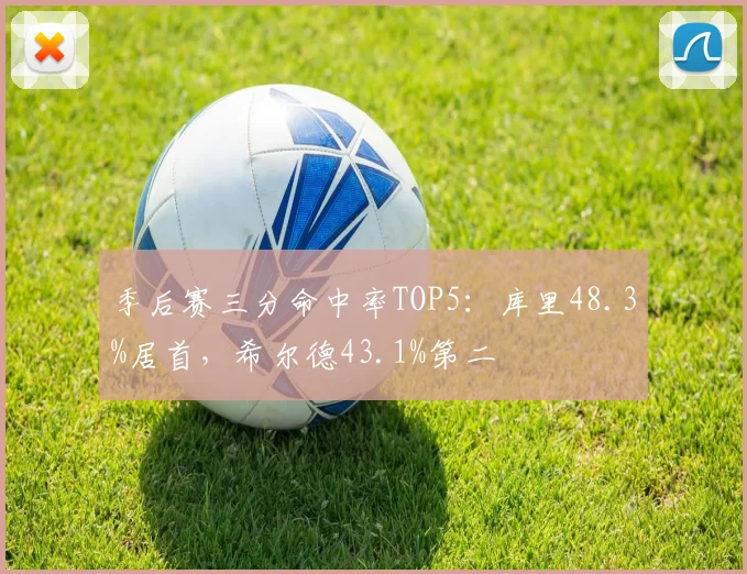 季后赛三分命中率TOP5：库里48.3%居首，希尔德43.1%第二
